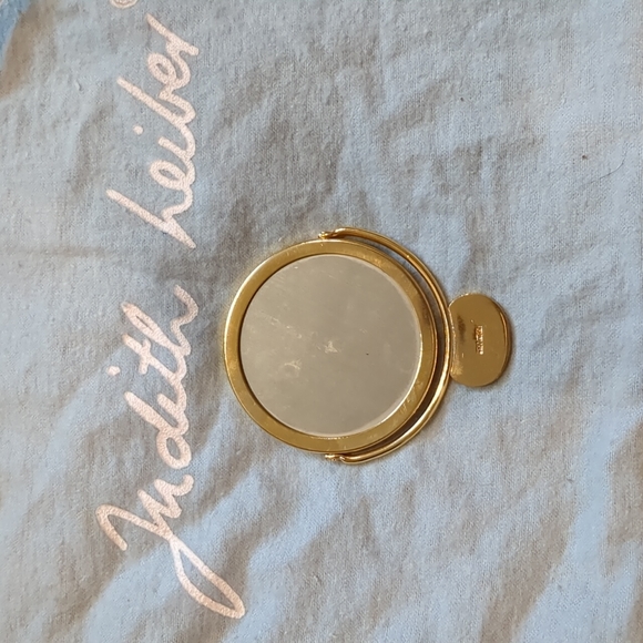 Judith Leiber Evening Bag in Red Karung Snakeskin with Pocket Mirror - Picture 6 of 10